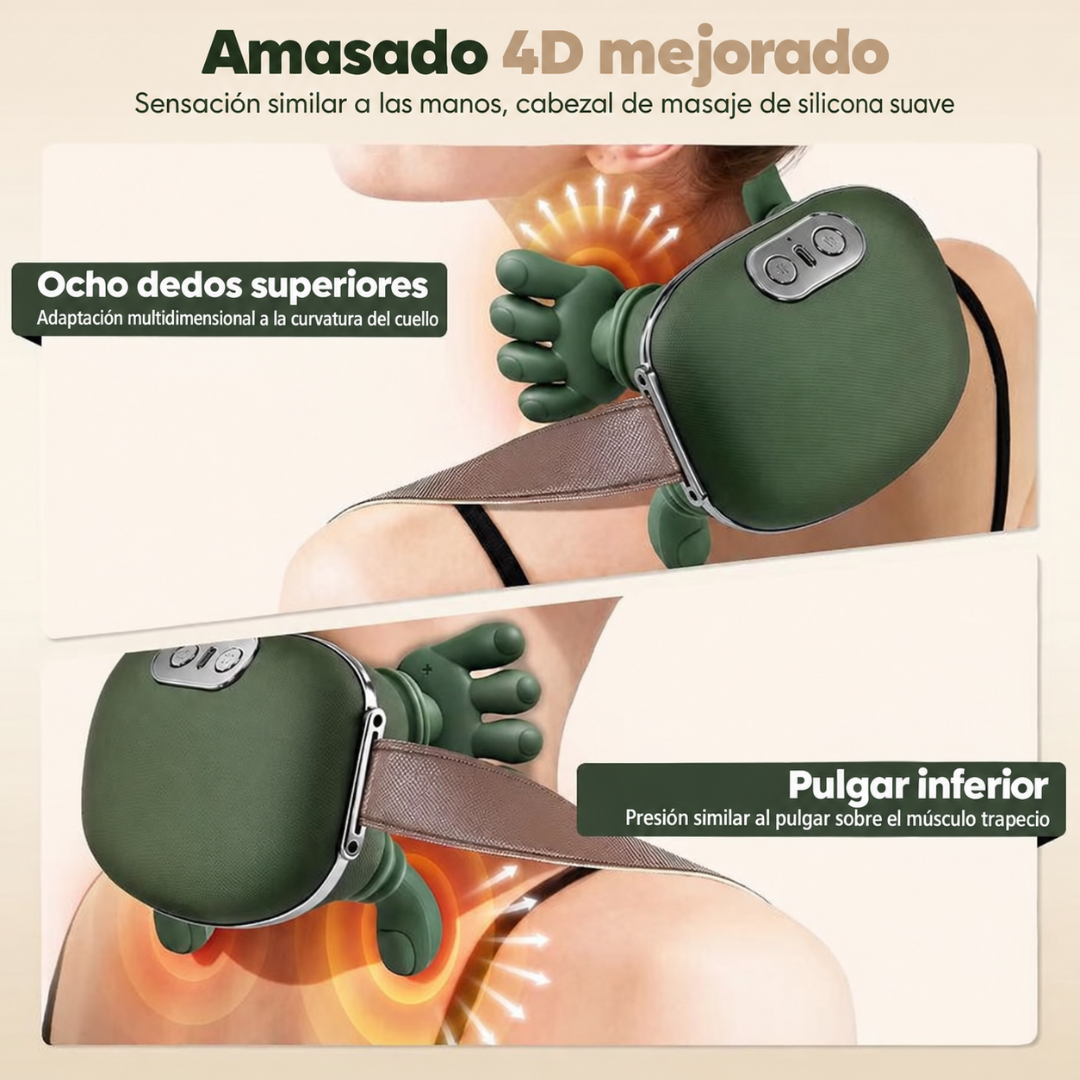 Masajeador Portatil Con Dedos Shiatsu