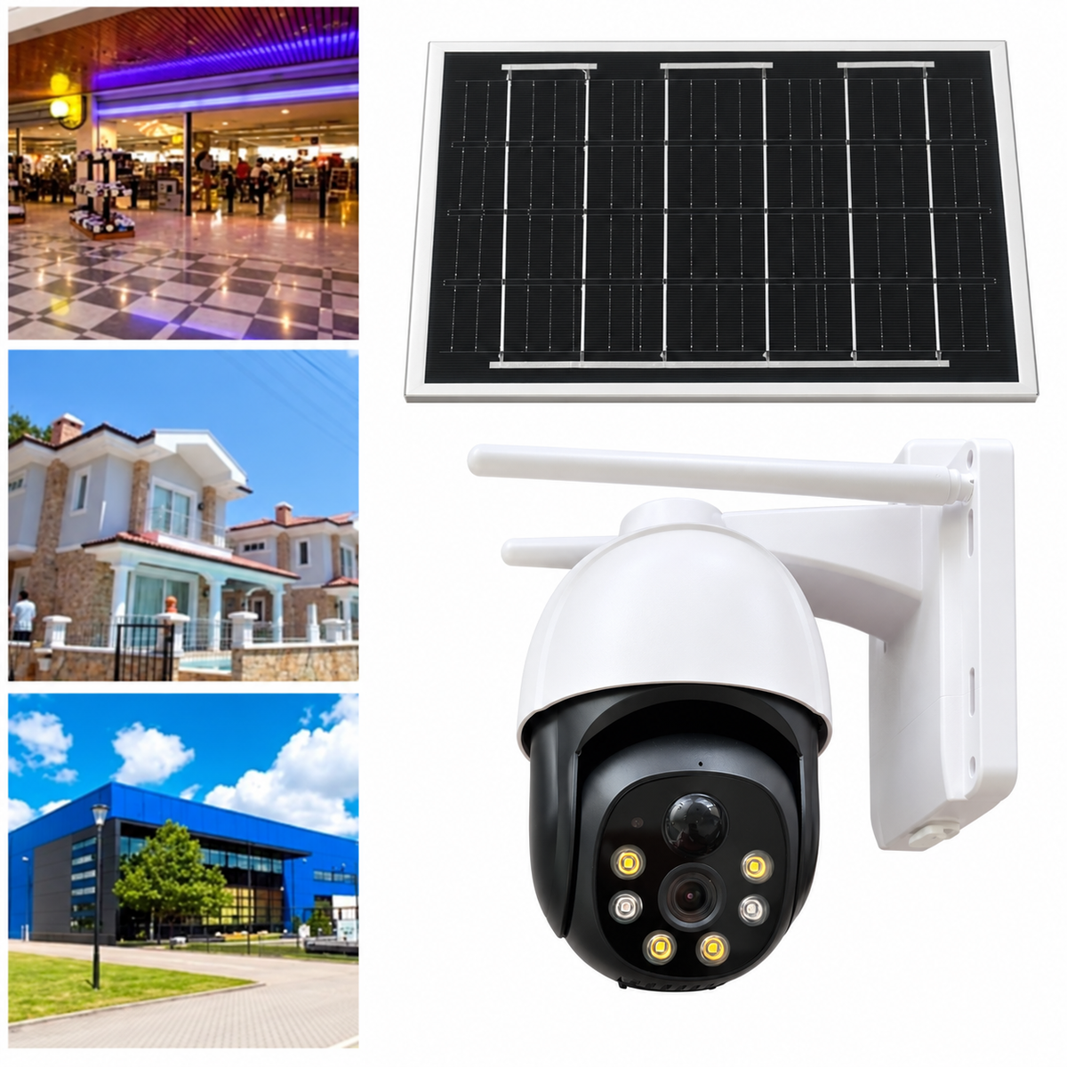 Cámara de Seguridad Solar PTZ 360° con Visión Nocturna – Control desde el Celular